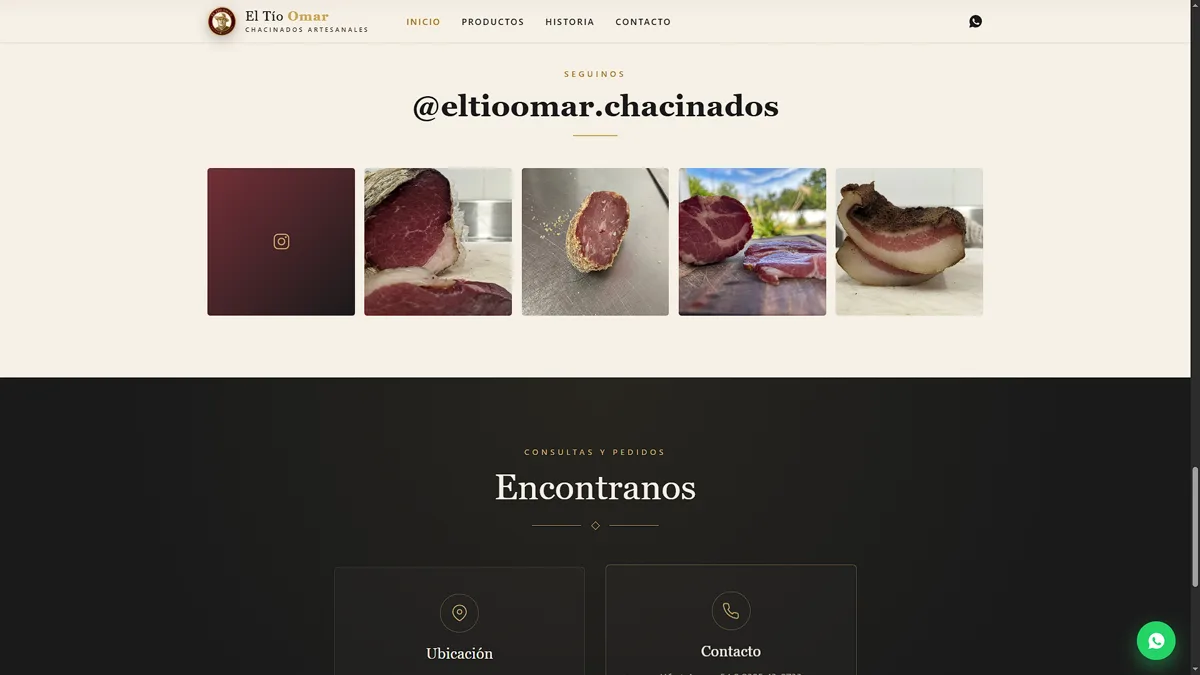 El Tío Omar — captura del sitio